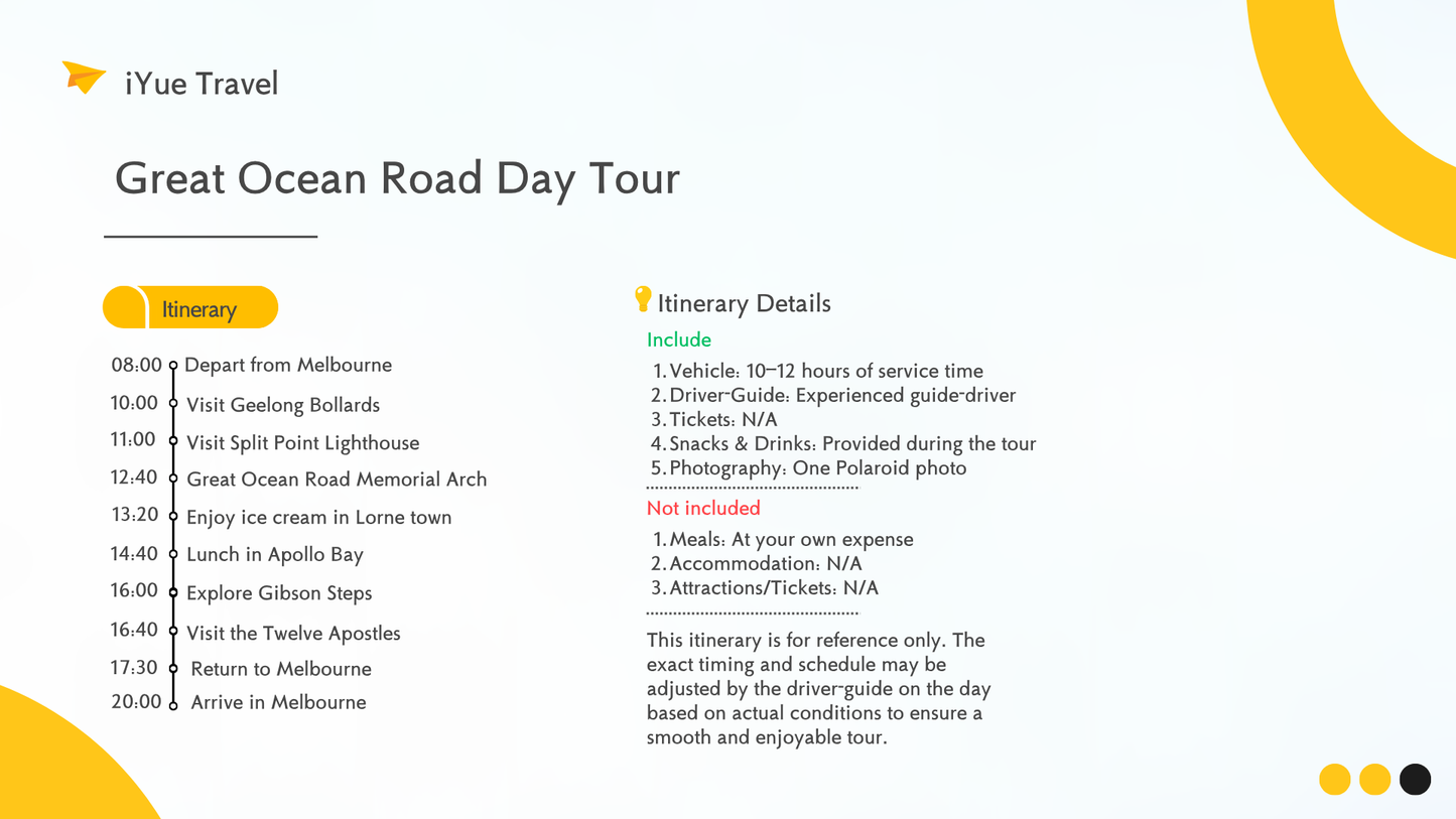 Great Ocean Road Adventure: Scenic Coastlines & Iconic Landmarks (1-6 people)