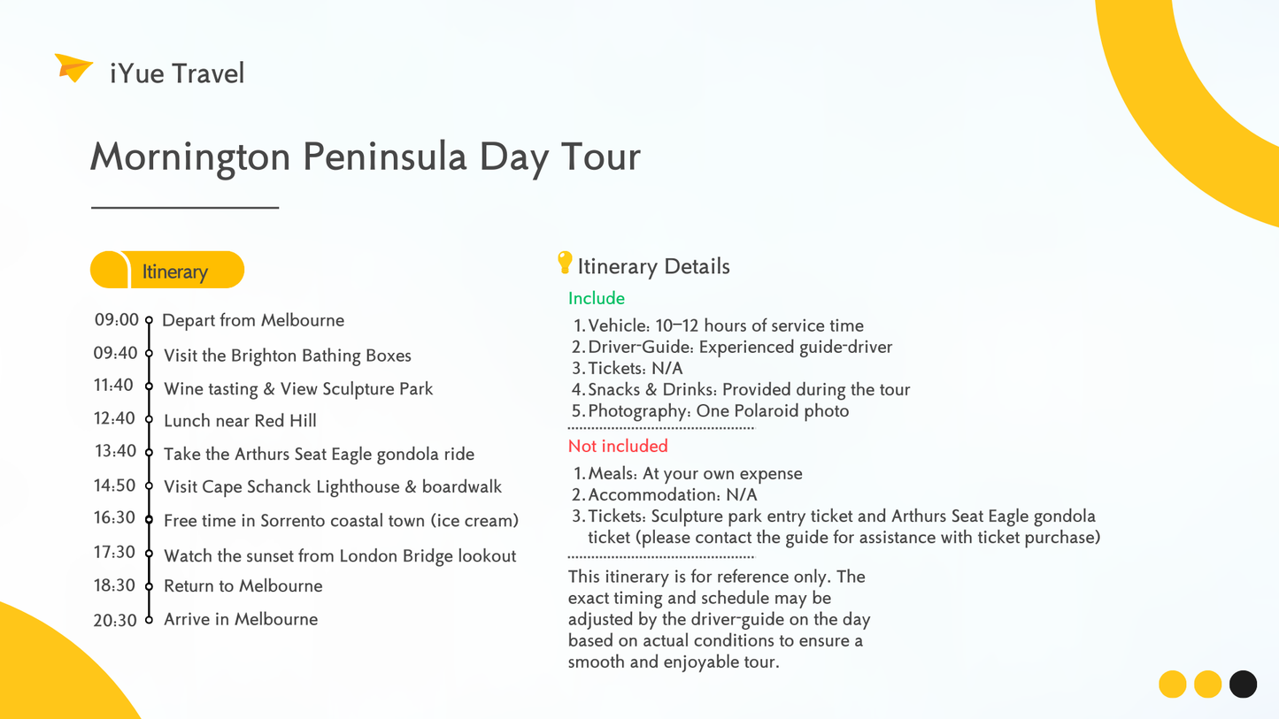 Mornington Peninsula Highlights: Beaches, Wineries, and Scenic Views (1-6 people)